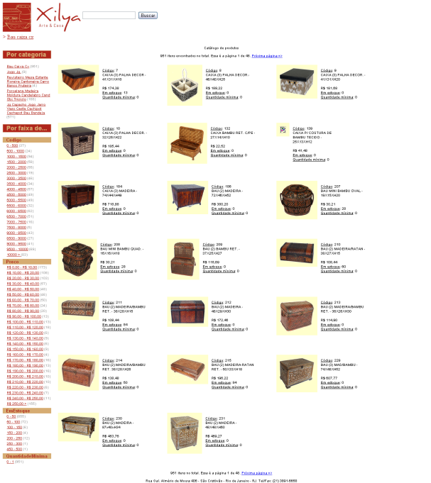 Figure 1 - A Product Catalog based on Solritas